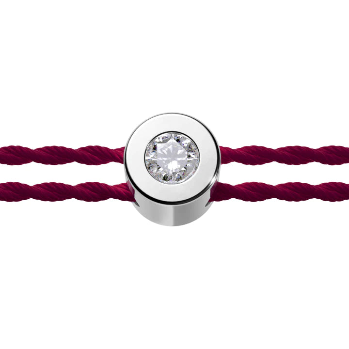 Bracelet solitaire diamant et argent