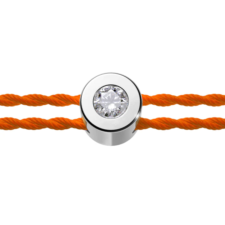 Bracelet solitaire diamant et argent