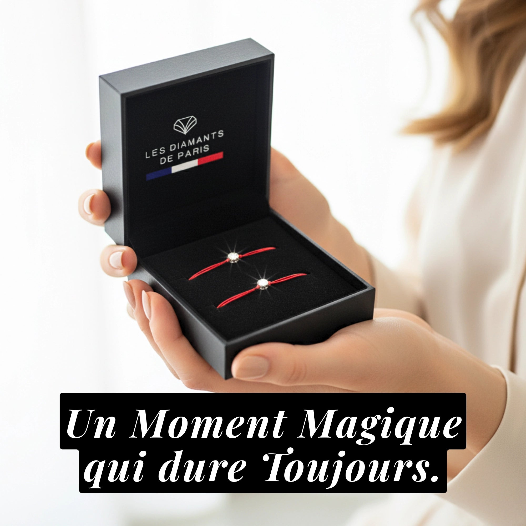 Bracelet solitaire diamant et argent