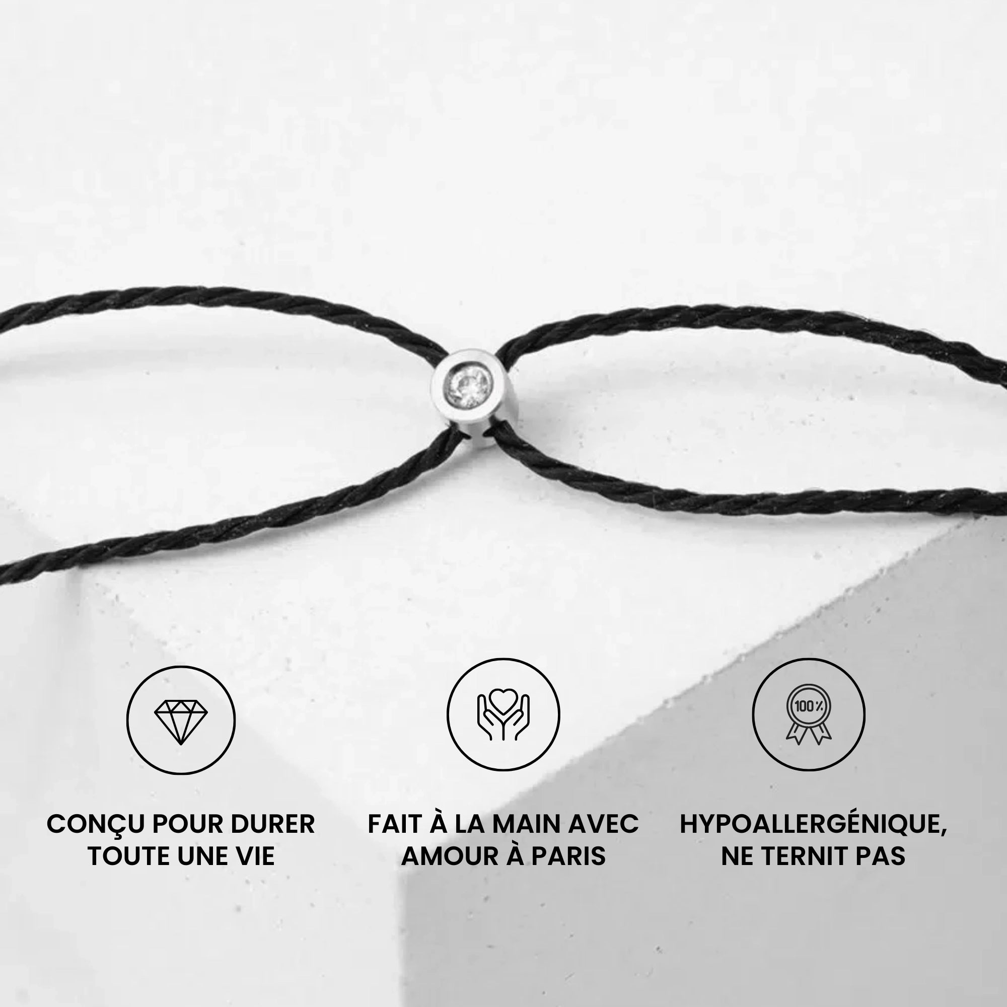 Bracelet solitaire diamant et argent