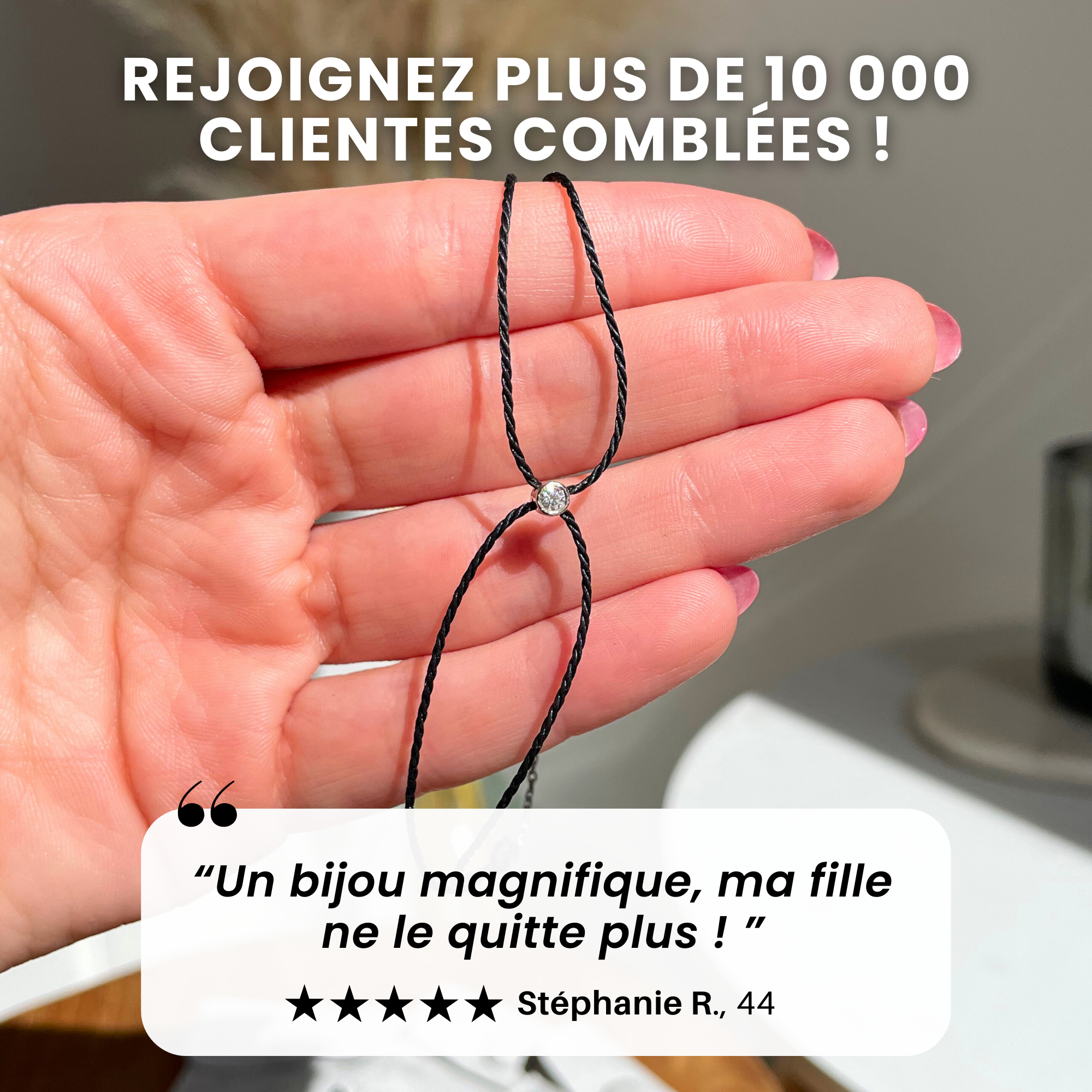 Bracelet solitaire diamant et argent