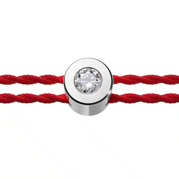 Bracelet solitaire diamant et argent