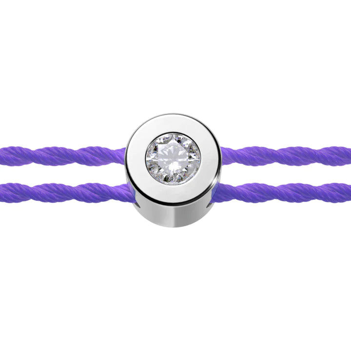 Bracelet solitaire diamant et argent