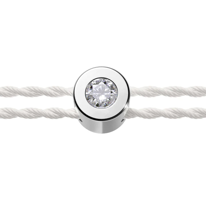 Bracelet solitaire diamant et argent