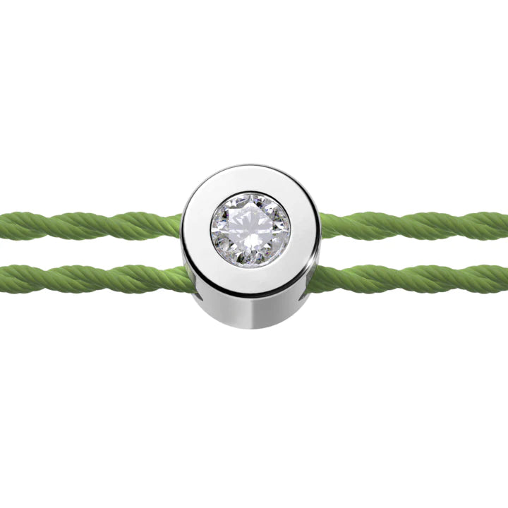 Bracelet solitaire diamant et argent