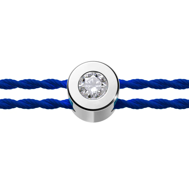 Bracelet solitaire diamant et argent