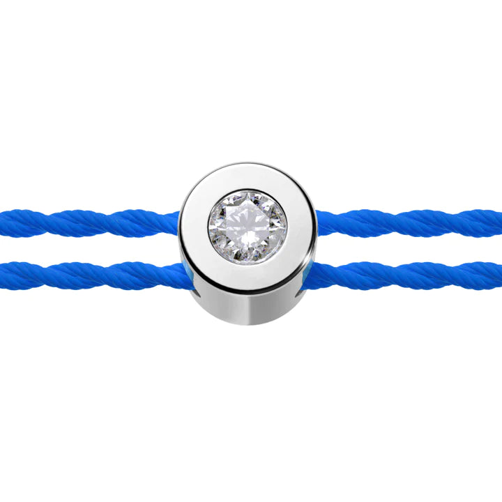 Bracelet solitaire diamant et argent