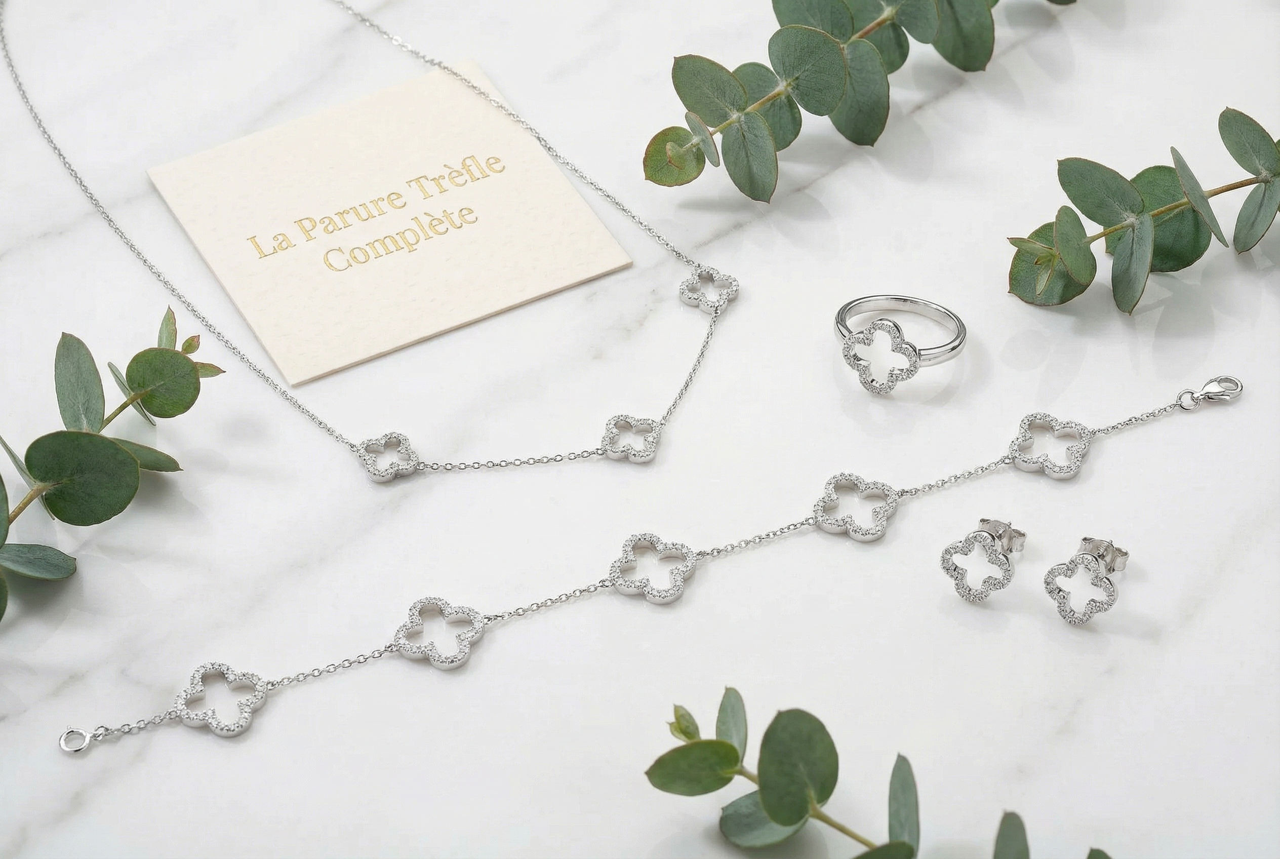 La Parure Trèfle Complète — Les Diamants de Paris